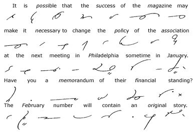 Example of the use of the abbreviating principle