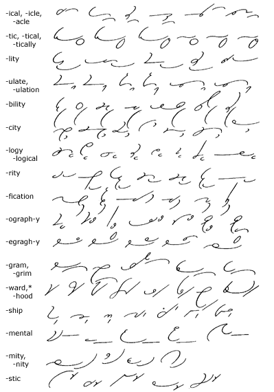 Disjoined word-endings